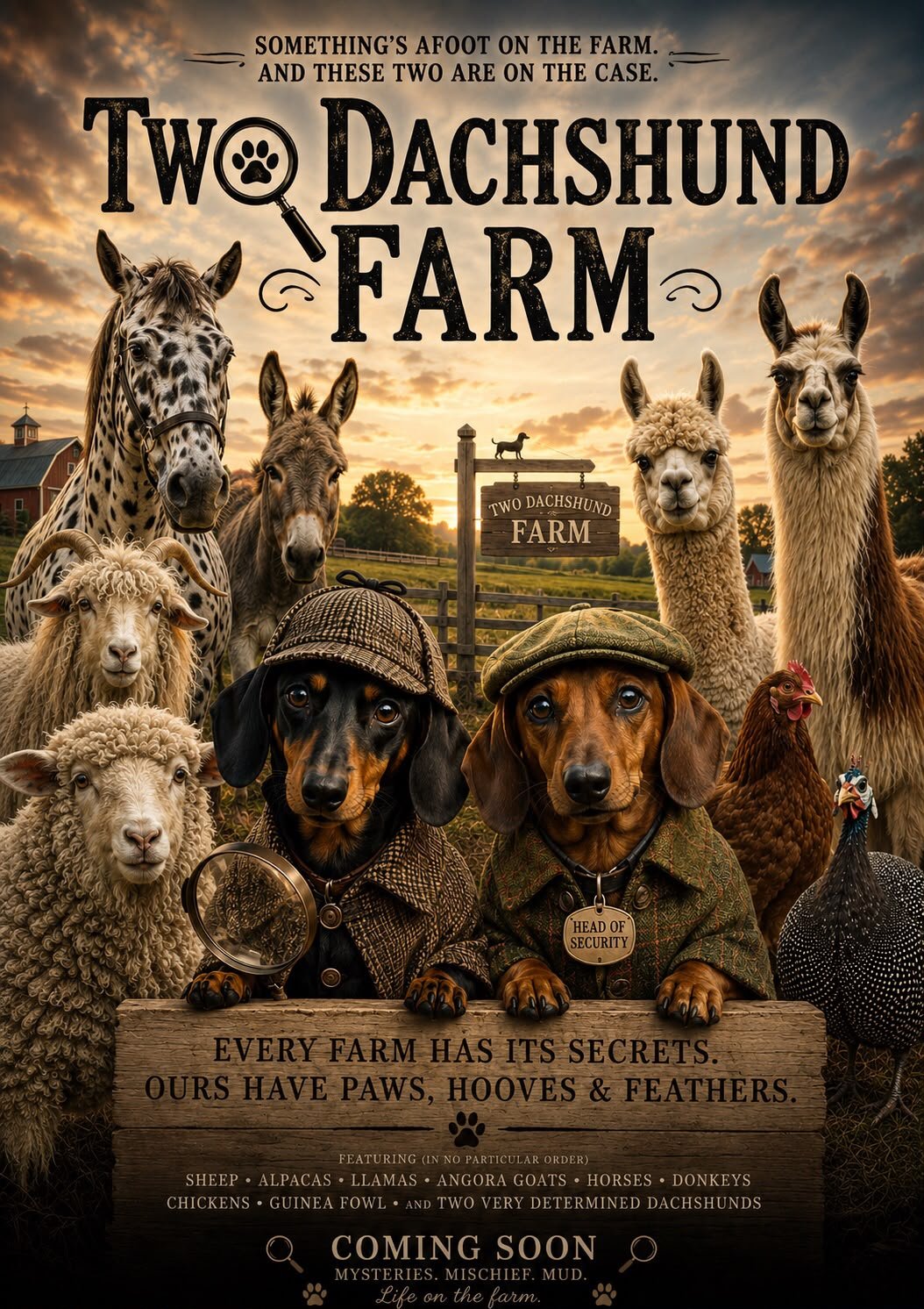 Two Dachshund Farm — every farm has its secrets, ours have paws, hooves and feathers